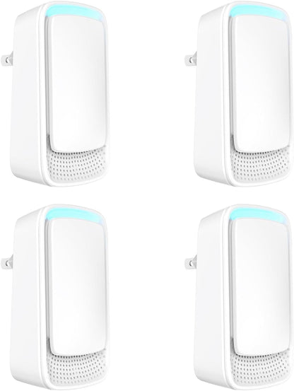 Plug In Air Ionizers - Negative Ion Technology Air Purifier - Quiet Operation Air Freshener for Home, Bedroom, Office, Garage Room - Portable Air Purifiers Odor,Pets Smell - Air Cleaner White (4 Pack）